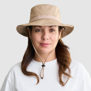 CTR Unisex Altitude Woodland Boonie Cotton Canvas Sun Hat in Khaki on a Female Model Facing Forward | ScoutTech Outfitters Mississauga Store