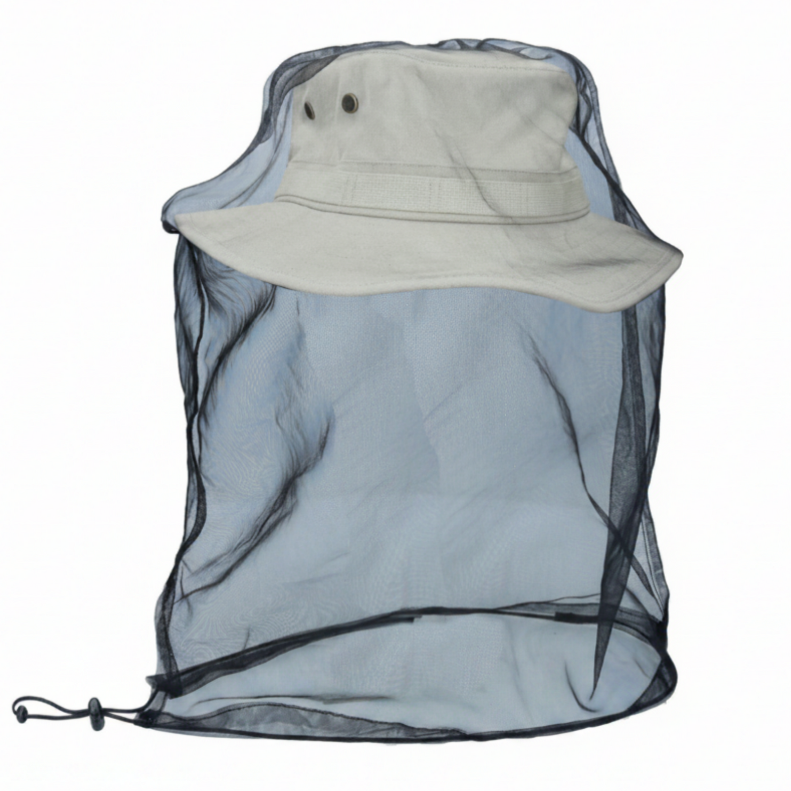 CTR Unisex Altitude Woodland Boonie Organic Cotton Canvas Sun Hat with Stowaway Insect Mask Deployed in Khaki | ScoutTech Outfitters Mississauga Store
