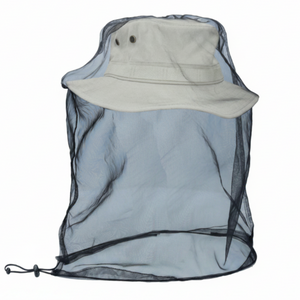 CTR Unisex Altitude Woodland Boonie Organic Cotton Canvas Sun Hat with Stowaway Insect Mask Deployed in Khaki | ScoutTech Outfitters Mississauga Store