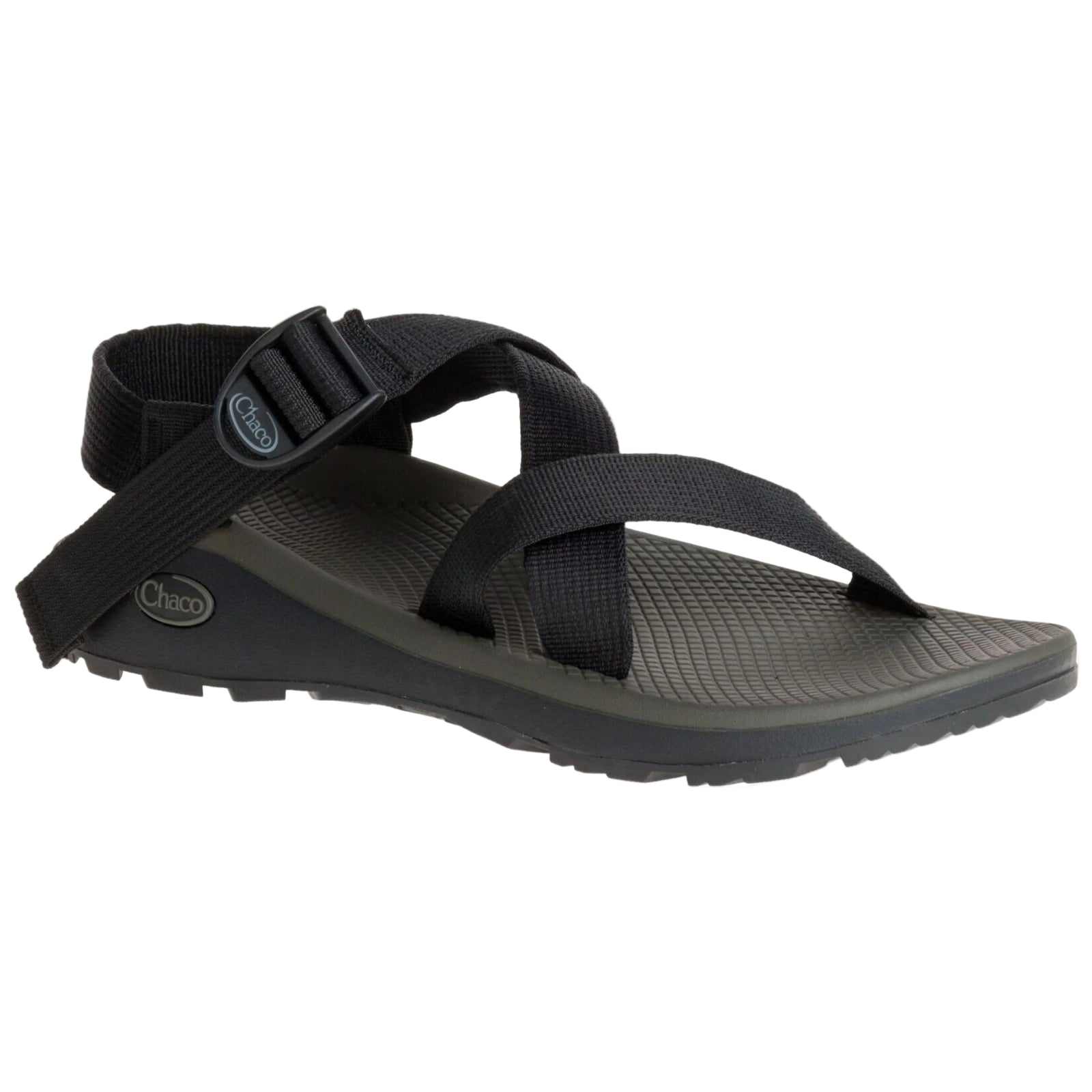 Chaco Men's Z/Cloud Cushioned Strappy Adventure Water Friendly Sandals in Black Strap with Grey Footbed Sizes 13-14 US | ScoutTech Outfitters