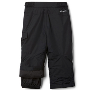 Columbia Boy's Ice Slope II Snow Pants in Black Rolled Cuff Showing Ankle Closure XXS Ages 4/5 | ScoutTech Outfitters Mississauga Store