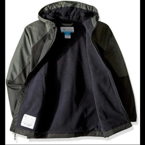 Columbia Boys Endless Explorer Waterproof Fleece Lined Ski Jacket in Black and Grey Liner View | ScoutTech Outfitters Mississauga Store
