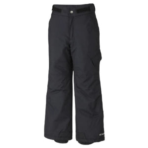 Columbia Sportswear Boys Ice Slope Waterproof Insulated Snow Pants in Black Front Side | ScoutTech Outfitters Mississauga Store