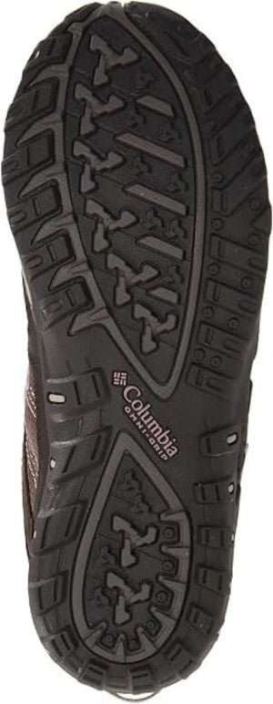 Columbia Women's Yama OutDry Waterproof Hiking Shoes Brown Traction View | ScoutTech Outfitters 