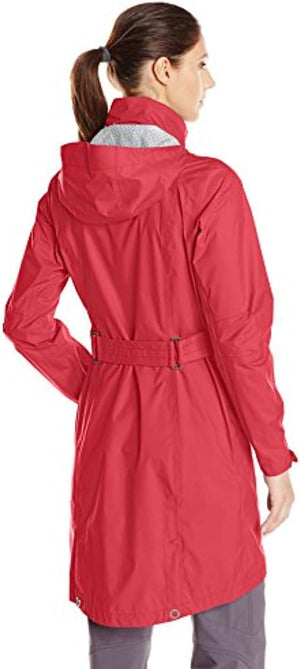 Columbia Women's EvaPOURation Trench Coats in Coral Red on Model Back View | ScoutTech Outfitters 