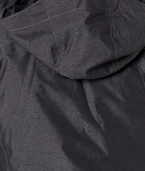 Columbia Omni-Tech Women's Whirlibird 3 Interchange 3-in-1 Insulated Ski Jackets in Black Hood and Fabric Close Up | ScoutTech Outfitters 