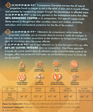 Copper 88 Men's Long Sleeve Compression Shirts in Retail Packaging Rear View | ScoutTech Mississauga Store