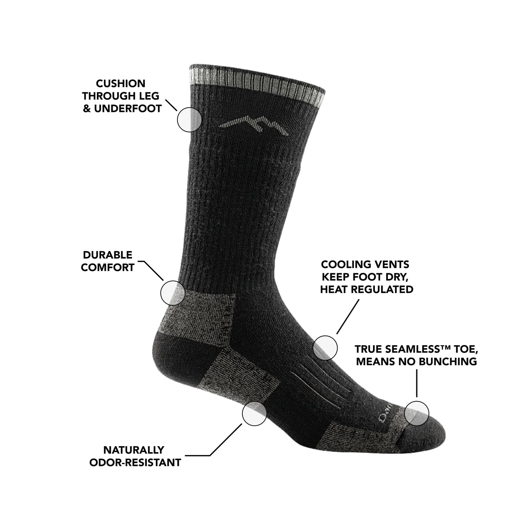 Darn Tough Hunt Midweight Boot Sock Cushion Style 2011 - ScoutTech