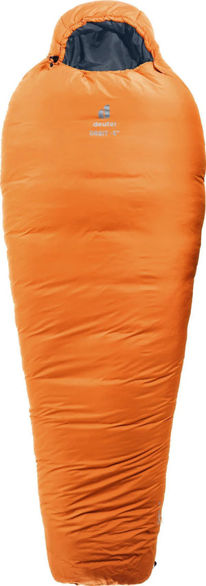 Deuter Orbit -5C / 23F Synthetic Fibre Sleeping Bag in Orange, Regular Length, Left Zip| ScoutTech Outfitters Mississauga Store