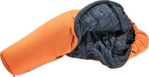 Deuter Orbit -5C Synthetic Fibre Sleeping Bag in Orange with Grey Interior | ScoutTech Outfitters