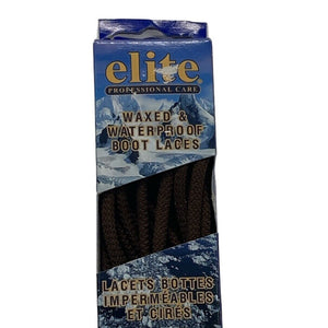 Elite Waxed & Waterproof Boot Laces Dark Brown - Made in Canada - ScoutTech