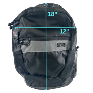 Europe Bound Book Bag 27L Capacity with Padded Laptop / Ipad Sleeve Side Measurement | ScoutTech Mississauga