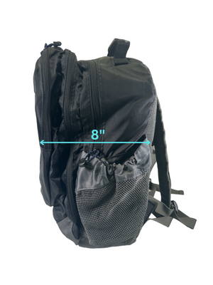 Europe Bound Book Bag 27L Capacity with Padded Laptop / Ipad Sleeve Side Measurement - ScoutTech