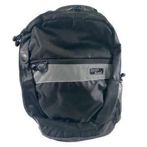 Europe Bound Book Bag 27L Capacity with Padded Laptop / Ipad Sleeve in Black and Grey with Large Reflector Across the Centre | ScoutTech Outfitters Mississauga Store
