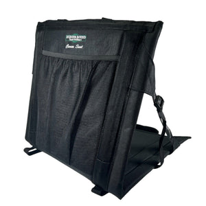Europe Bound Canoe Seat and Stadium Cushion in Black Back Pouch View | ScoutTech Outfitters Mississauga Store