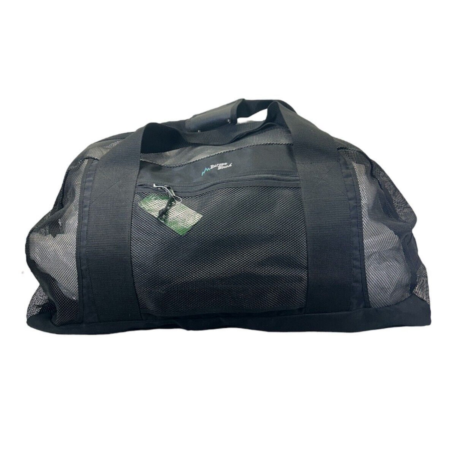 Europe Bound Heavy Duty Mesh Duffle Bags for Wet Gear Storage Side View Showing Exterior Pocket | ScoutTech Outfitters Mississauga Store