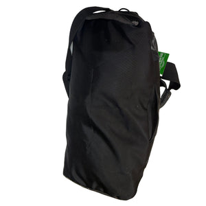 Europe Bound Heavy Duty Mesh Duffle Bags in Black Solid Durable Bottom View | ScoutTech Outfitters