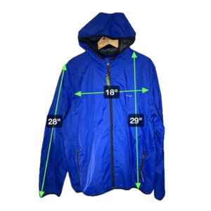 Europe Bound Unisex Packable Travel Rain Jackets Front Measurements - ScoutTech - ScoutTech