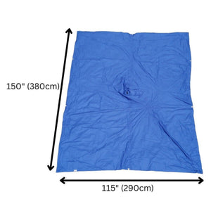 Europe Bound Universal Rain Tarp Dark Blue Dimensions | ScoutTech Outfitters