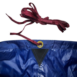 Europe Bound Universal Rain Tarp Dark Blue Reinforced Fabric, Brass Grommet and Burgundy Included Cord | ScoutTech Outfitters Mississauga Store
