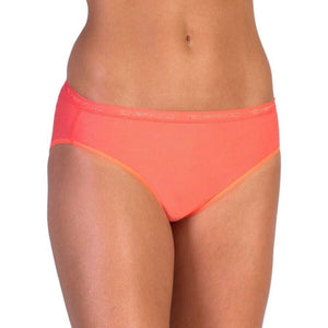 Exofficio Give-N-Go Bikini Briefs in coral on a model | ScoutTech Outfitters