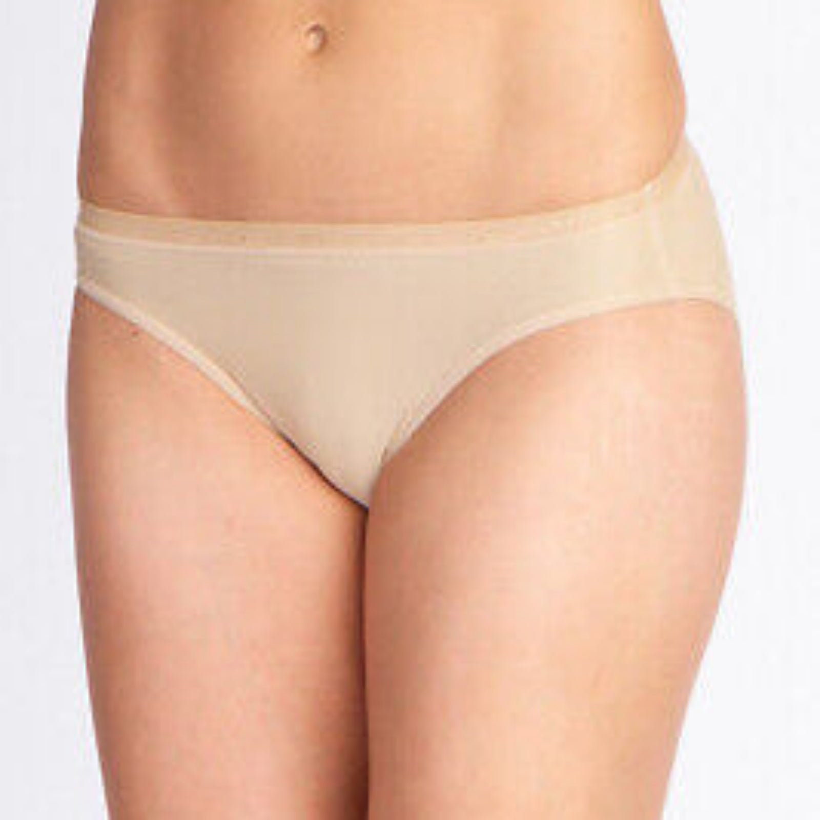 Exofficio Give-N-Go Hi Cut Briefs in nude tan on a model | ScoutTech Outfitters Mississauga Store