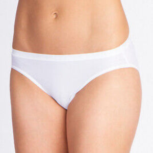 Exofficio Give-N-Go Hi Cut Briefs in white on a model | ScoutTech Outfitters Mississauga Store