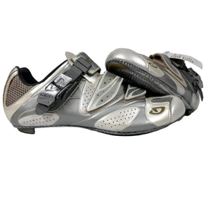 Giro Women's Espada Road Cycling Shoes EC70 3-Bolt in Silver and White Size 39 EU | ScoutTech Outfitters