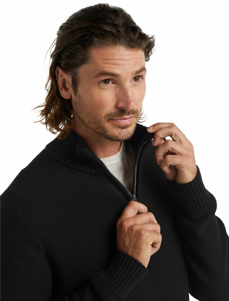 Icebreaker Men's Waypoint Knit Sweater Half Zip Merino Top XL - ScoutTech