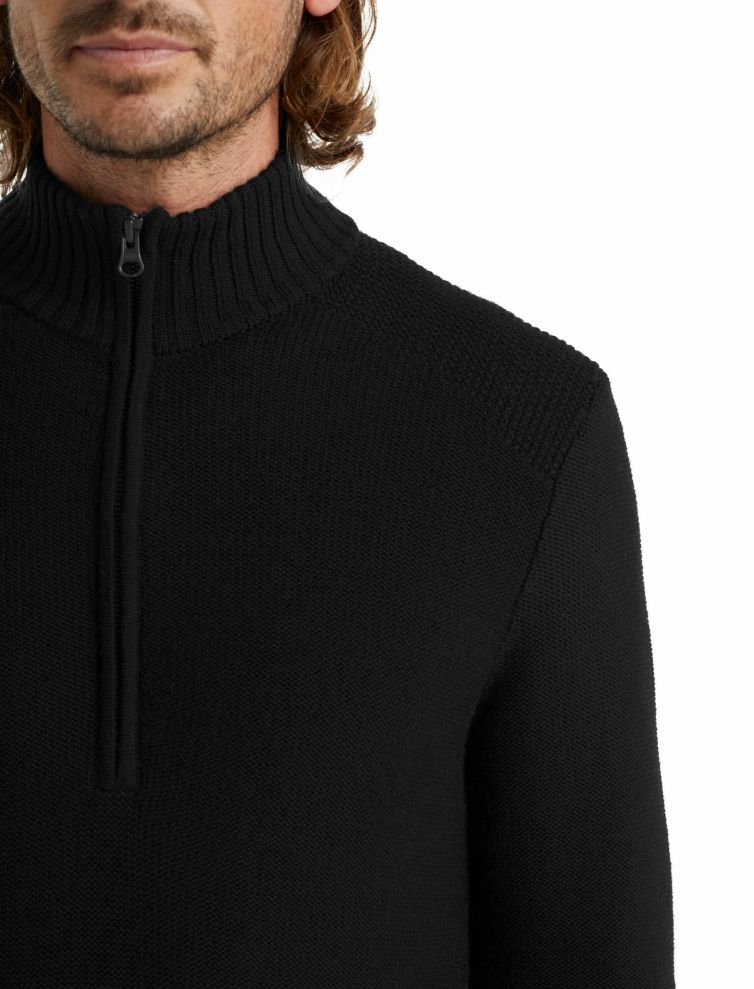 Icebreaker Men's Waypoint Knit Sweater Half Zip Merino Top XL - ScoutTech