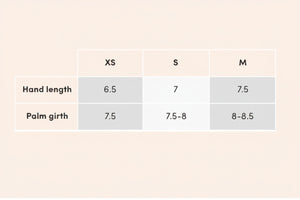 Icebreaker Merino Glove Liner Sizing Chart in Inches | ScoutTech Outfitters Mississauga Store