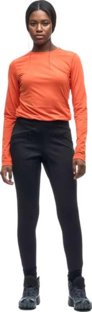 Indyeva Indygena Womens Rasar 4-Way Stretch Pants in Black Front View | ScoutTech Outfitters