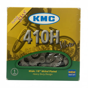 KMC Free style BMF 410H Silver 1-8 inch Nickle Plated  wide heavy duty chain | ScoutTech