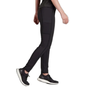 Kuhl Women's Travrse Fleece Lined Winter Leggings in Raven Side View Size Small | ScoutTech Outfitters