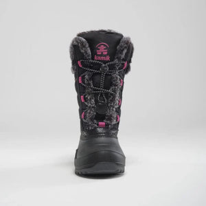 Kamik Children's -40C/F Rated Star 4 Winter Boots Black Front View - Made in Canada - ScoutTech