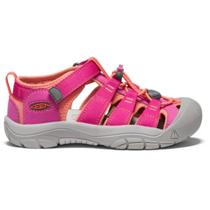 Keen Big Kids' Newport H2 Sandals in Very Berry and Fusion Coral Side | ScoutTech Outfitters Mississauga Store