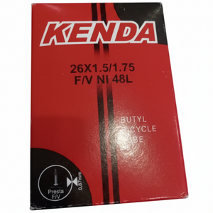 Kenda Presta Valve Bicycle Tubes for 26 x 1.5 x 1.75 Mountain and Road Bike Styles in Red Display Box | ScoutTech Outfitters