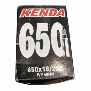 Kenda Presta Valve Bicycle Tubes for 650 x 18 / 23C Mountain and Road Bike Styles in Black Retail Box | ScoutTech Outfitters