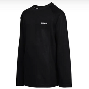 Kombi B2 Merino Blend Crew Top Child & Junior Sizes 190g Mid-weight Base Layers in Black | ScoutTech Outfitters