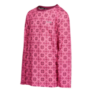 Kombi B2 Merino Blend Crew Top Child & Junior Sizes 190g Mid-weight Base Layer Tops in Pink Patterns | ScoutTech Outfitters Mississauga Store