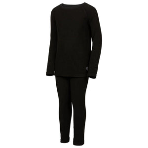 Kombi B3 Cozy Fleece Heavyweight Base Layer Sets for Child & Juniors Sizes Ages 2-14 in Solid Black | ScoutTech Outfitters