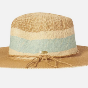 Kooringal Women's Carmela Wide Brim Woven Paper Straw Sun Hat in Tea Close Up of Decorative Items | ScoutTech Mississauga Store