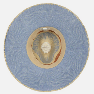 Kooringal Women's Carmela Wide Brim Woven Paper Straw Sun Hat in Blue Inner View | ScoutTech Outfitters Mississauga Store
