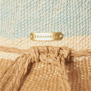 Kooringal Women's Carmela Wide Brim Woven Paper Straw Sun Hat in Tea Decorative Items Close Up | ScoutTech Outfitters Mississauga Store