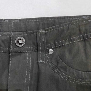 Kuhl Boy's Revolvr Pants Cotton Canvas in Grey Close Up Front Snap | ScoutTech Outfitters