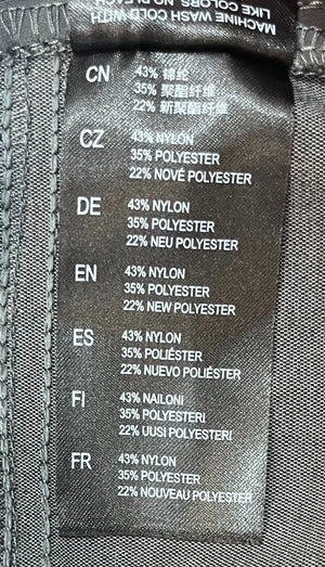 Kuhl Women's Trekr Kapri Bottoms in Grey Close Up of Materials Tag | ScoutTech Outfitters