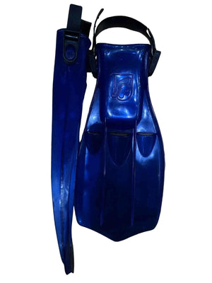 Leader Unisex Snorkelling Fins Blue - Fits shoe sizes 8-11 US