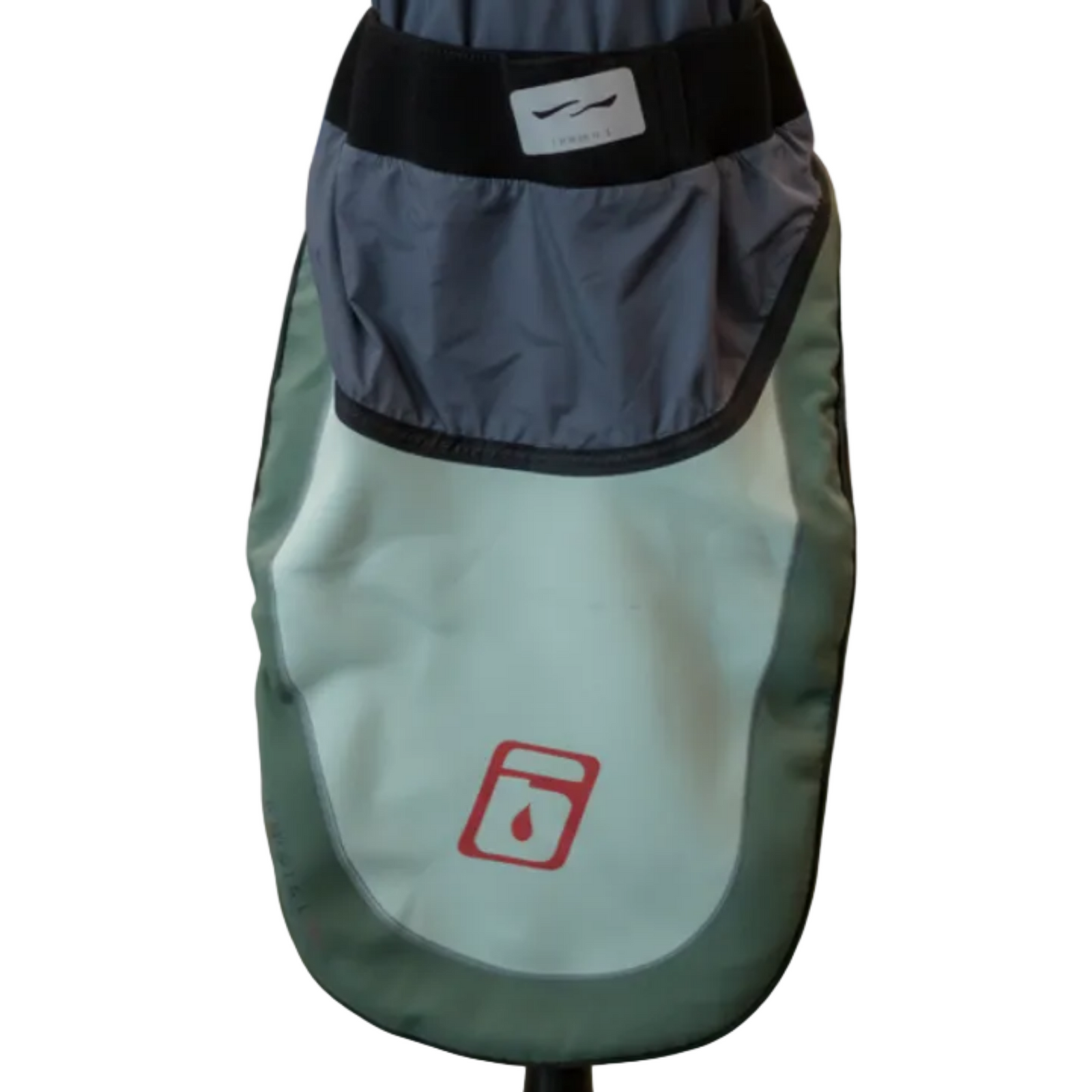 Level Six Unisex Neo-Expedition Kayak Touring Spray Skirt in Green and Grey with Red Logo Size L/XL | ScoutTech Outfitters Mississauga Store