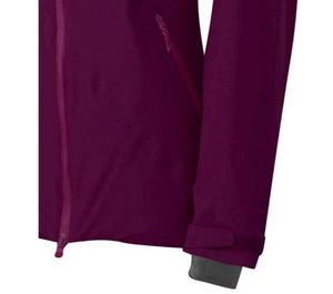 Mammut Women's Misaun GTX Insulated Winter Jacket in Purple Close up of Wrist Closures | ScoutTech Outfitters