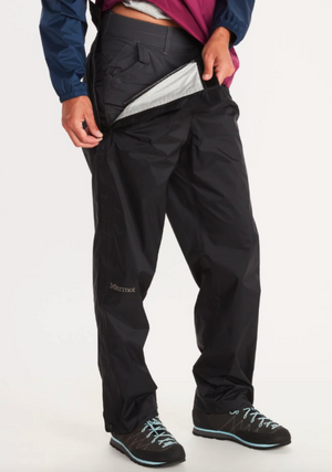 Marmot Women's PreCip Eco Full-Zip Rain Pants SHORT Length in Black | ScoutTech Outfitters